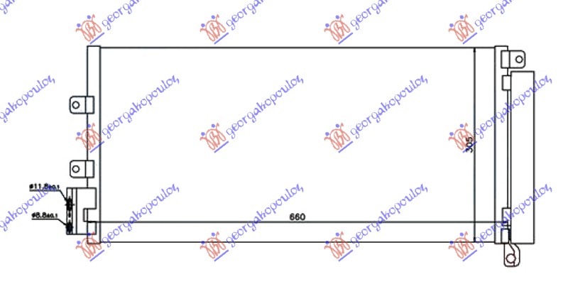 HLADNJAK KLIME 1.4i TURBO - 1.3/1.6JTD (630x300)