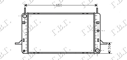 RADIATOR 1.6-1.8-2.0cc DOHC (605x370)