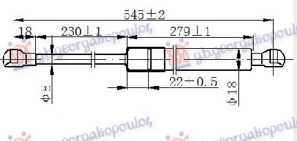 AMORTIZER GEPEK VRATA (544L-530N)