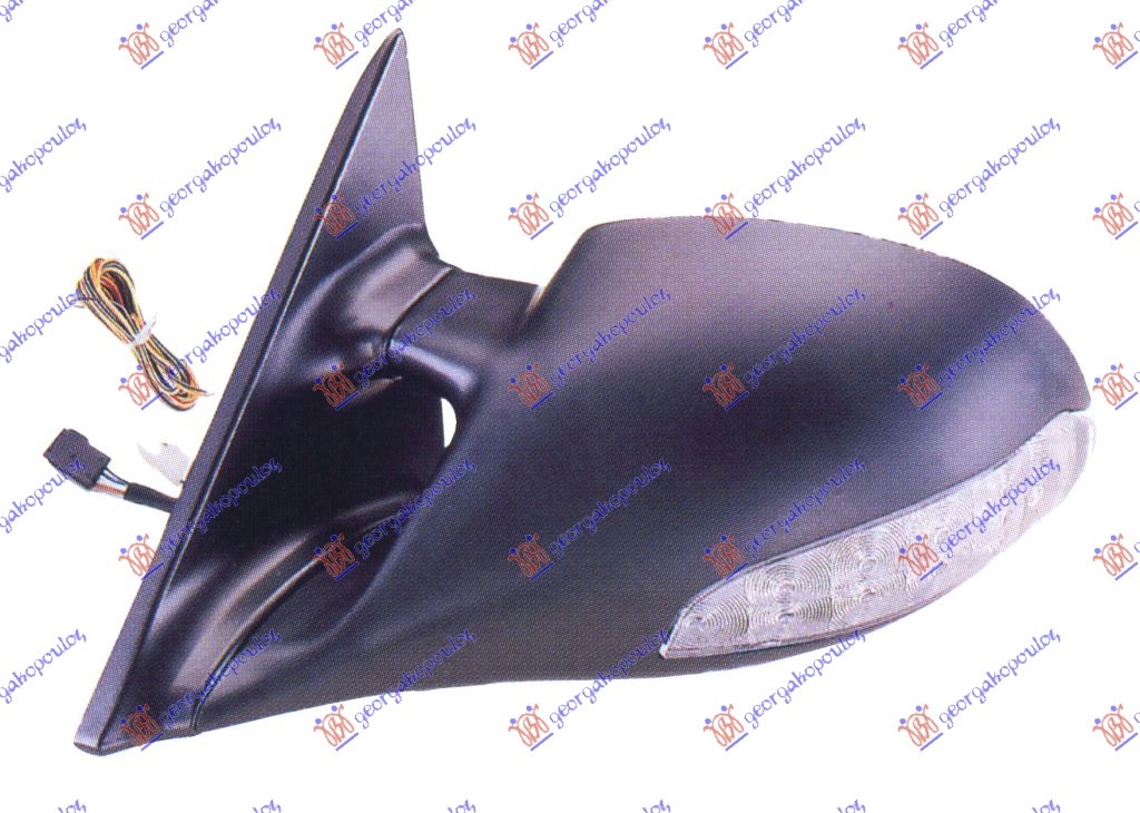 MIRROR LOOK `M3` ELECTRICAL (W/ SIDE LAMP)