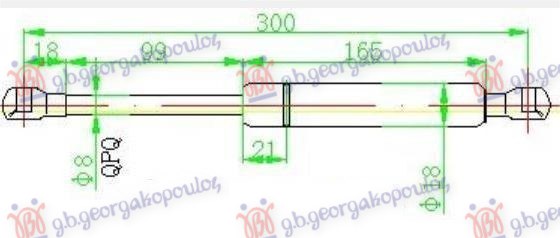 AMORTIZER GEPEK VRATA (SEDAN) (300L-560N)
