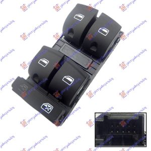 PREKIDAC U PREDNJIM VRATIMA (4 TASTERA) (10 PIN) LEVO