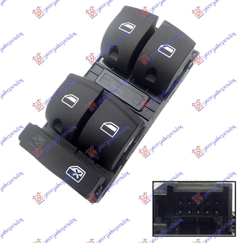 PREKIDAC U PREDNJIM VRATIMA (4 TASTERA) (10 PIN) LEVO