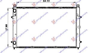 RADIATOR 1.8-2.0-2.5-2.8 PETROL - 1.9-2.4 D/TD - 2.5 TDI DIESEL (720x360x32) (VALEO)