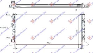 RADIATOR PETROL/DIESEL AUTOMATIC (720x370) (MAHLE BEHR)