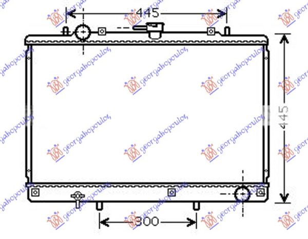 RADIATOR 2.5 T.D DIESEL +/- AC (375x603x27) (KOYO)
