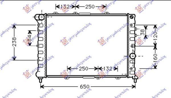RADIATOR 1.9-2.4 DIESEL (580x395x24) (VALEO)