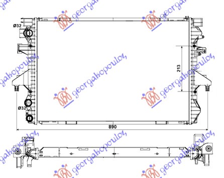 RADIATOR 2.0-3.2 PETROL- 1.9 TDi DIESEL (BRAZED) MANUAL/AUTOMATIC (710x470) (KOYO)