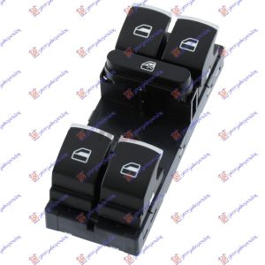 PREKIDAC U PREDNJIM VRATIMA HROM/CRNI (4 TASTERA) (10 PIN) LEVO