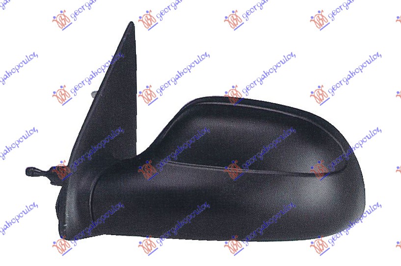 RETROVIZOR MEHANICKI SA SAJLOM CRNI (KONVEKSNO STAKLO) LEVO