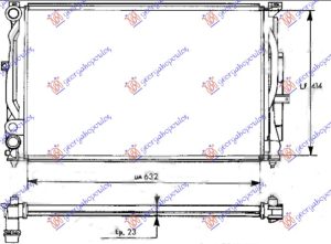 RADIATOR PETROL/DIESEL -AC (630x420) (VALEO)