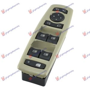 PREKIDAC U PREDNJIM VRATIMA (4 TASTERA) (ELEKTRO-SKLOPIV RETROVIZOR) OKVIR KREM/MALI (1 PRIKLJUCAK/13 PIN) LEVO