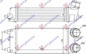 HLADNJAK INTERKULERA 1.4-1.6 TDCi (300x150x80)