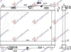 HLADNJAK MOTORA 1.4/1.6 TDCI (MAN) (+/-AC) (56.3x35)