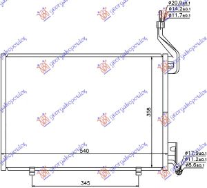 HLADNJAK KLIME 1.6 TDCi DIZEL (500x350x16)