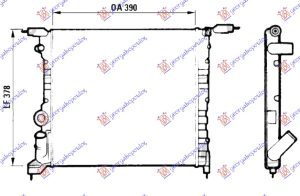 RADIATOR 1.2-1.4 PETROL (390x380) (VALEO)