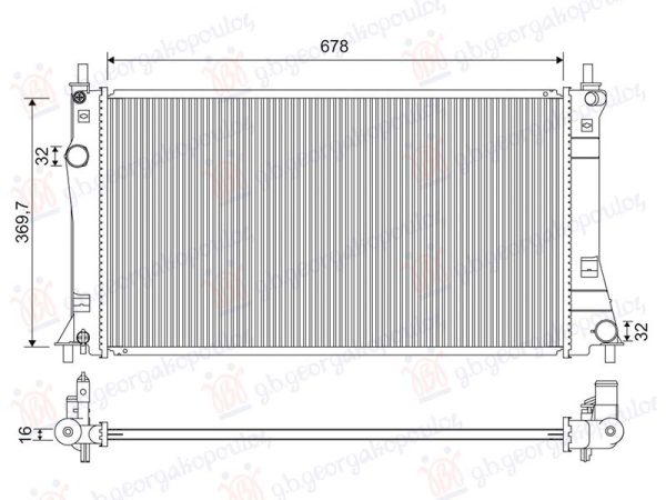 RADIATOR 1.8-2.0 PETROL 2009- (675x368) (VALEO)