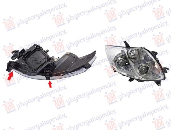 FAR ELEKTRICNI HROM (VALEO TIP) (BEZ MOTORA) (TYC) DESNO