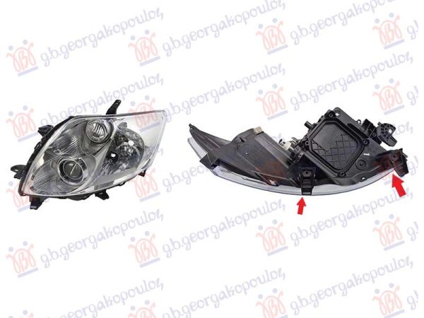 FAR ELEKTRICNI HROM (VALEO TIP) (BEZ MOTORA) (TYC) LEVO