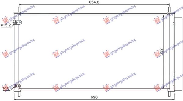 CONDENSER 2.0 D4D DIESEL (670x330x16) (KOYO)