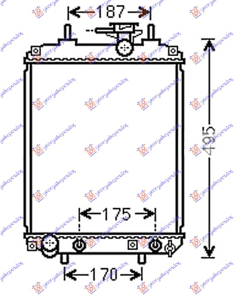 RADIATOR 1.0-1.3-1.5 PETROL MANUAL/AUTOMATIC (400x310) (KOYO)