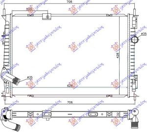 HLADNJAK MOTORA 1.6 DCi (62.8x42.8x32)