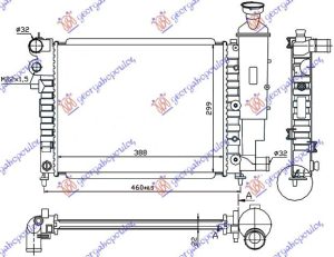 HLADNJAK MOTORA 1.0/1.1/1.4 BENZIN (390x320)