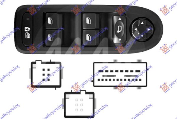 PREKIDAC U PREDNJIM VRATIMA (4 TASTERA) (26 PIN) LEVO