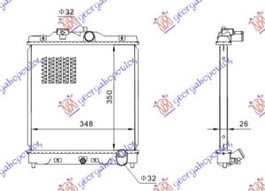 RADIATOR 1.6 PETROL VTEC 150 PS (350x350x27) (KOYO)