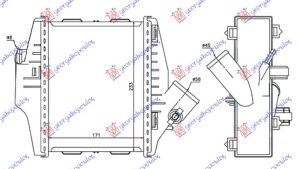 HLADNJAK INTERKULERA 0.8 Cdi DIZEL (171x233x50)