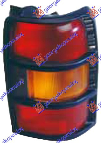 STOP LAMPA (ZUTI MIGAVAC) (CRNI OKVIR) DESNO