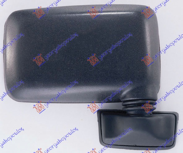 DOOR MIRROR MANUAL BLACK (FLAT GLASS)
