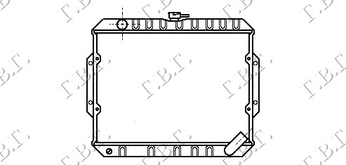RADIATOR 1.6-2.0 PETROL +/- A/C (400x600)