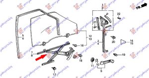 FRONT WINDOW REGULATOR MANUAL