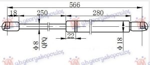 AMORTIZER GEPEK VRATA (565L-360N)