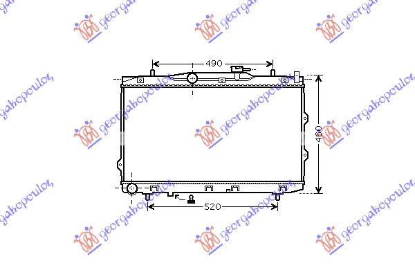 RADIATOR 1.6-2.0 PETROL +/- A/C (375x670x16) (KOYO)
