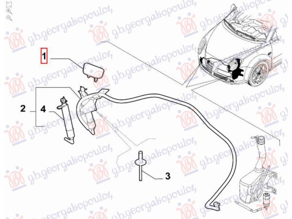 HEAD LAMP WASHER COVER (O)
