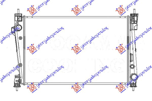 RADIATOR 1.6-2.0 JTDM DIESEL MANUAL (620x440x27) (MAHLE BEHR)