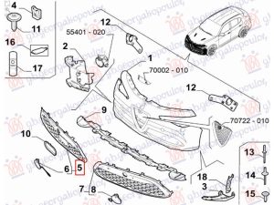 FRONT BUMPER GRILLE (O)