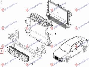 AIRDUCT FRONT PLASTIC LOWER (O)