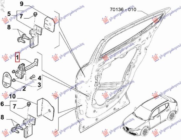 REAR DOOR CHECK (O)