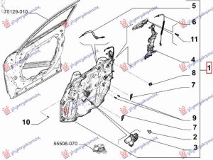 FRONT WINDOW REGULATOR  ELECTRIAL  (W/O MOTOR) (W/PANEL) (O)