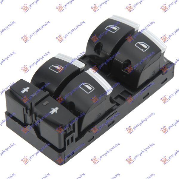 PREKIDAC U PREDNJIM VRATIMA HROM/CRNI (4 TASTERA) (ZASTITA DECE) (10 PIN) LEVO