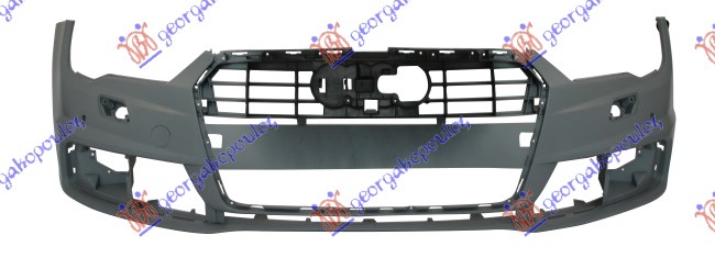 FRONT BUMPER PRIMED (W/2 PDC & WASHER HOLES)