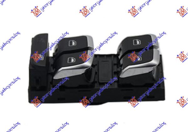 PREKIDAC U PREDNJIM VRATIMA HROM/CRNI (4 TASTERA) (10 PIN) LEVO