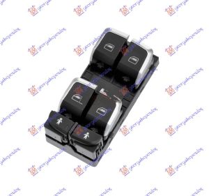 PREKIDAC U PREDNJIM VRATIMA HROM/CRNI (4 TASTERA) (10 PIN) LEVO