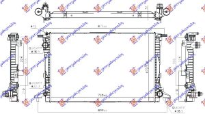 RADIATOR 2.9-3.0 TFSi PETROL AUTOMATIC - 3.0 TDi DIESEL AUTOMATIC (720x470x32) (KOYO)