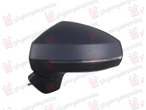 DOOR MIRROR ELECTRICAL HEATED FOLDABLE PRIMED (W/SIDE LAMP & ASSIST)) (ASPHERICAL GLASS)