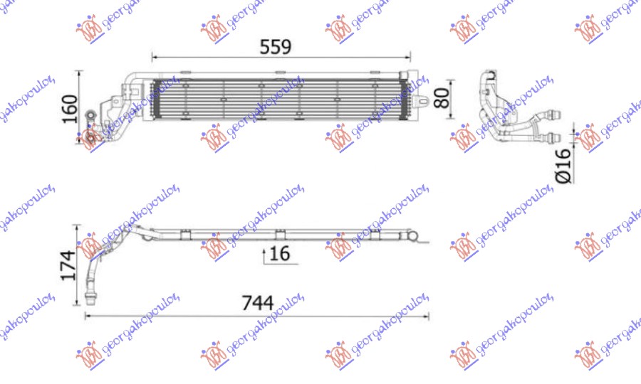 HLADNJAK MOTORA DODATNI 1.4 BENZIN/HIBRID (551x82)