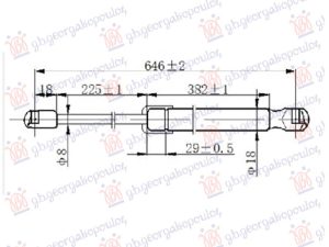 AMORTIZER GEPEK VRATA (646L-235N)
